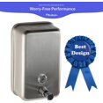 thumbnail image 2 of EnBath Commercial Soap Dispenser: Stainless Steel, Anti-Leak Pump, Corrosion-Proof Lining, 37oz, 2 of 8
