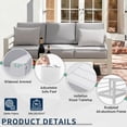 thumbnail image 5 of ELPOSUN  Aluminum Patio Furniture Set, Metal Patio Furniture Outdoor Couch, Aluminum Patio Chairs, 5 of 8