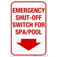 thumbnail image 1 of Emergency Shut Off Switch Sign, Pool Safety Sign,, 1 of 1