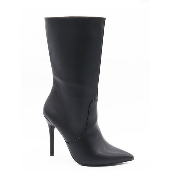 Side Zipper High Heel Heather Boot