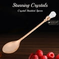 thumbnail image 4 of Matashi Home Decorative Dining Tabletop Showpiece Rose Gold Sugar Bowl, Honey Dish, Glass BowlDetailed Intricate Design and Flower on Cover with Crystal Studded Spoon, 4 of 7