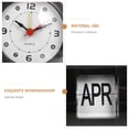 thumbnail image 5 of ONAPARTER Desk Alarm Clock Calendar Set Manual Page Turning Calendar Weekly Daily Display Home Decoration ( Black ) （Black）, 5 of 6