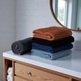 thumbnail image 6 of DEMMEX Organic Turkish Cotton Waffle Hand Towels, Set of 2 – Large 20x30 in, Ultra Soft, Lightweight & Quick Dry, Luxury Bathroom & Kitchen Towels – OEKO-TEX Certified (Black), 6 of 6