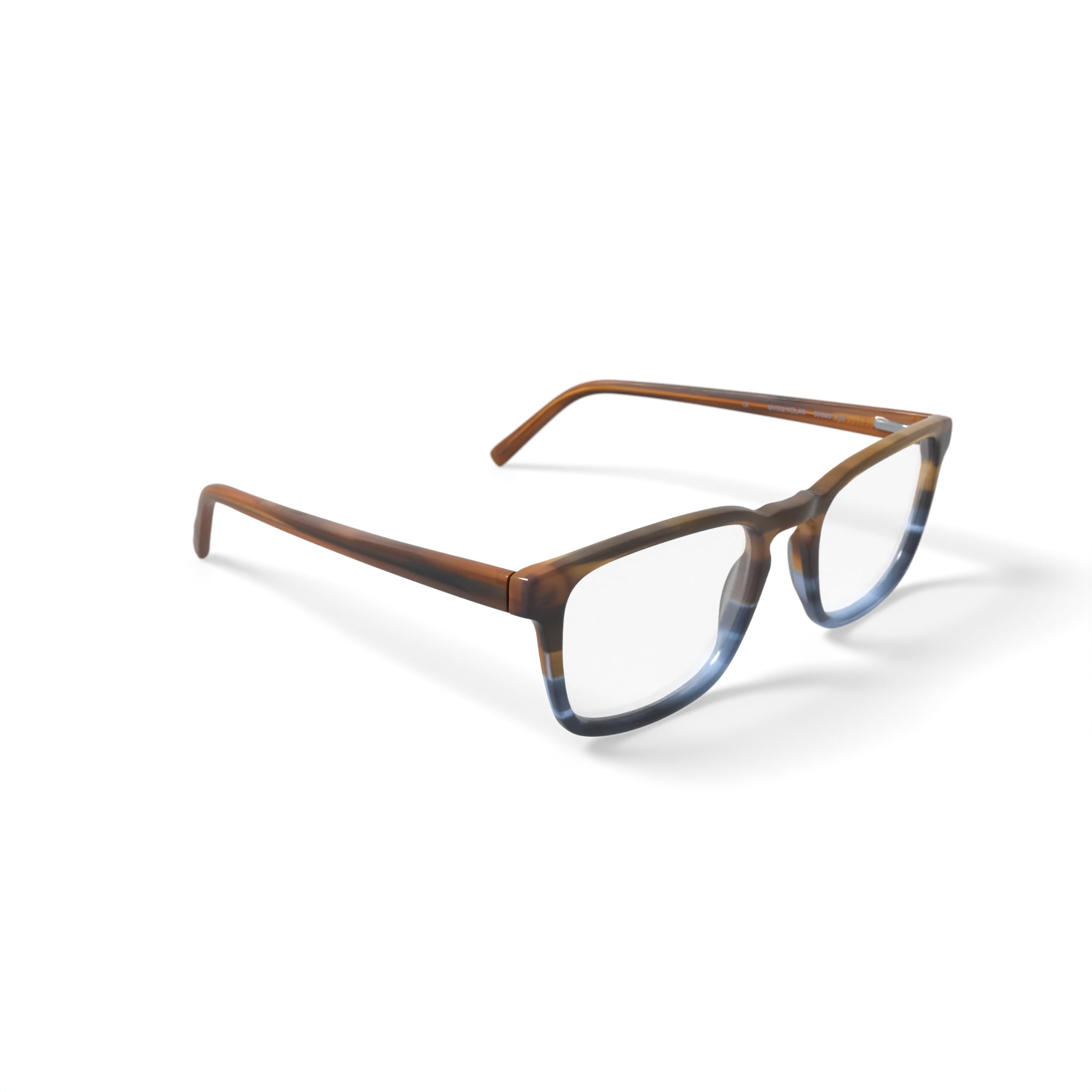 Walmart Men's Nolan Square Prescription Eyeglasses with Case, Brown/Blue