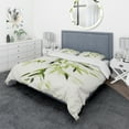 thumbnail image 1 of Designart 'Simplist Bamboo Leaves I' Cottage Bedding Set - Duvet Cover & Shams, 1 of 4