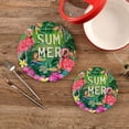 thumbnail image 2 of Flamingo 2 Pack Pot Holders Trivets, Heat Resistant Hot Pads for Kitchen Table Decoration Trivets for Hot Dishes/Pot/Bowl/Teapot/Hot Pot Holders, 7" + 9.45", 2 of 7