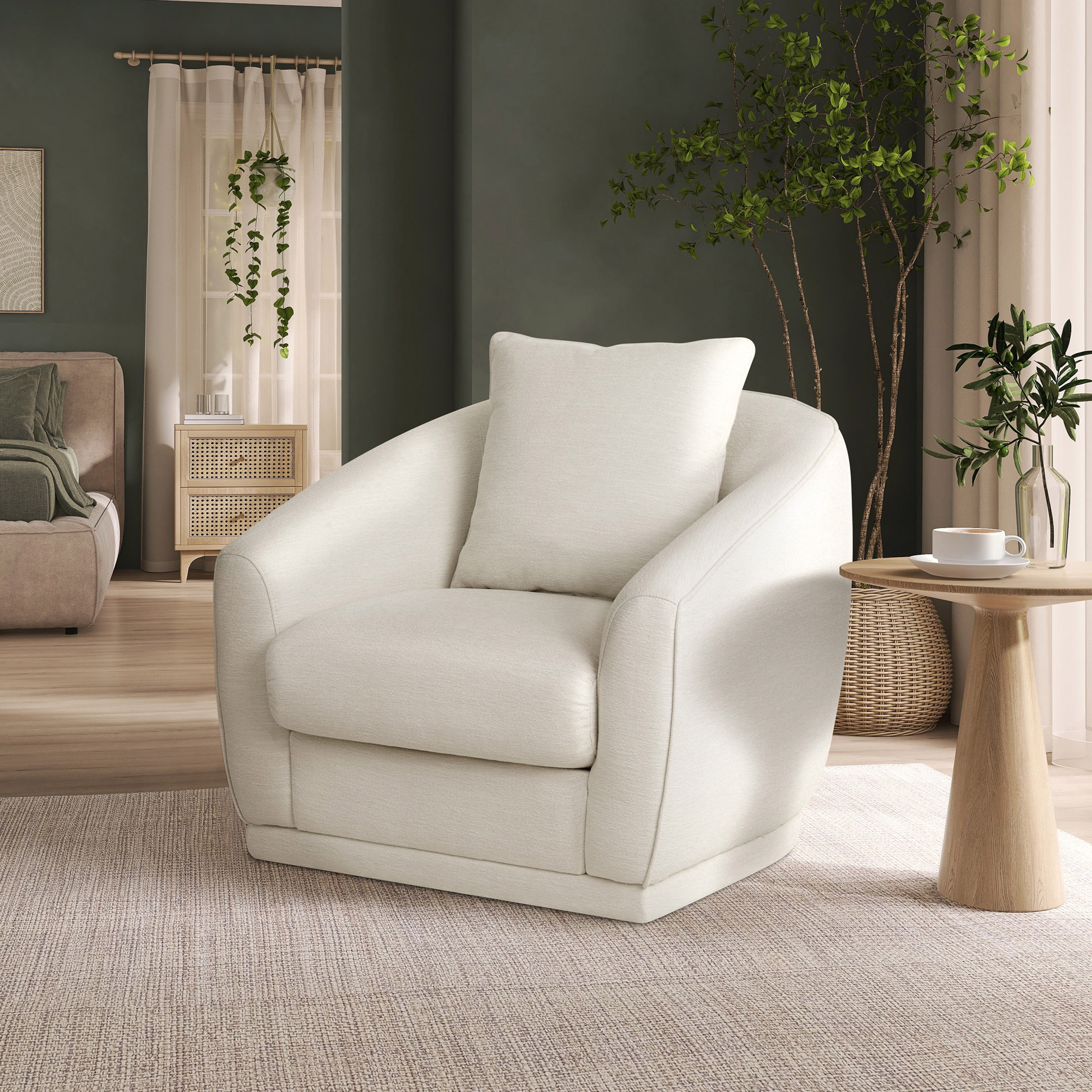 Evolur Magnolia Swivel Chair, Dandelion