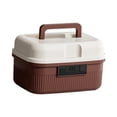thumbnail image 1 of Siruishop Lockable Storage Box with Code Combination Lock Convenient Security Portable for Storing Documents Car Dorm Household College Red Brown, 1 of 8