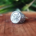 thumbnail image 6 of Pirate Skull Ring, Jolly Roger Ring, 925 Sterling Silver Ring, Skull and Swords Ring, Handmade Ring, Oxidized Ring, Halloween Skull Ring****, 6 of 8