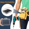 thumbnail image 5 of Broken Screw Extractor Kit, 22 PCS Upgraded HSS 4341 Alloy Steel Extraction Tools with Drill Bits 2 Magnetic Extension Bit Holders Socket Adapter for Damaged Bolt, Black, 5 of 5