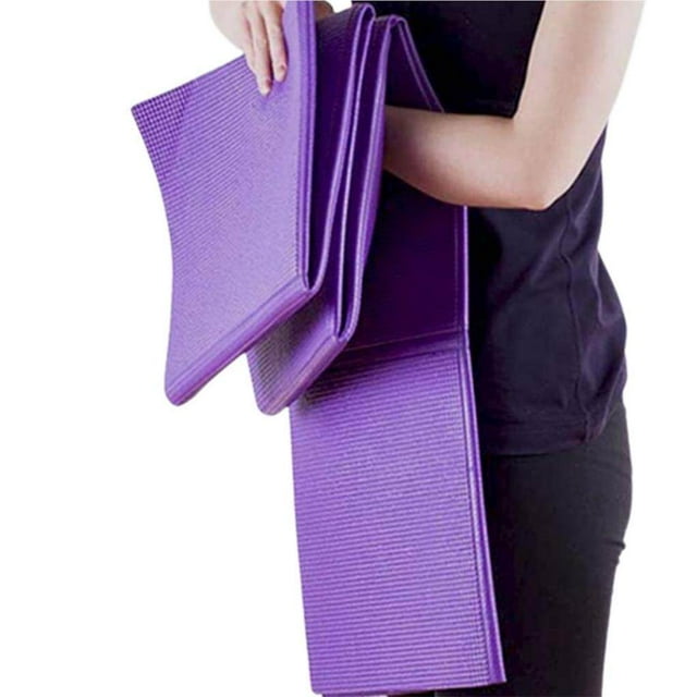 Foldable Thick Yoga Mat Eco-Friendly Portable Non-slip Sports Travel Pilates Mat PVC Non-Slip Exercise Mat for Men/Women