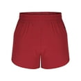 thumbnail image 5 of Fesfesfes Kids' Solid Color Athletic Shorts with Side Zipper Loose Fits Sports Shorts for Boys Girls Summer Outdoor Training(Red,7-8 Years), 5 of 7
