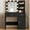 Black, variant on Makeup Vanity Desk Set of 2, 35.4“W x 15.7'”D x 54“H, Pink