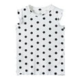 thumbnail image 5 of ZACPNCV Girls Dance Gymnastics Tank Tops Trim Everyday Casual Wear White 7-8 Years, 5 of 6