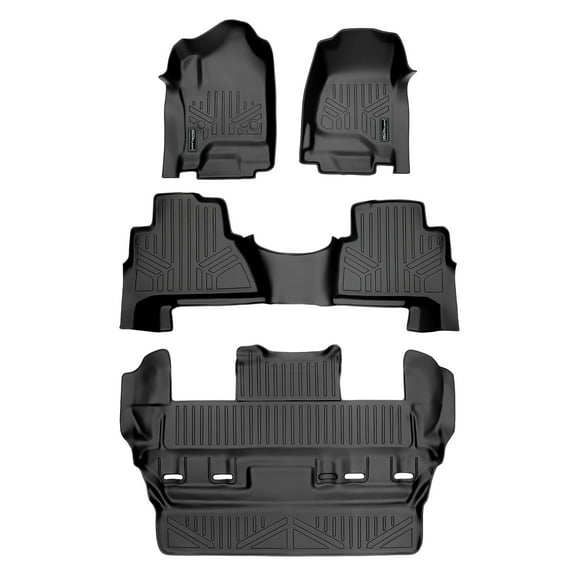 SMARTLINER 3 Rows Custom Fit Floor Liners Compatible with 2015 - 2020 Cadillac Escalade 7 Passenger and 8 Passenger