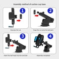 thumbnail image 4 of Bargain Qaailabf Dashboard & Windshield Universal Car Mount Phone Desk Stand With Suction Cup Base And Telescopic Arm For Suitable For All Types Of Cell Phones, 4 of 7