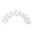 thumbnail image 3 of Nvzi Horquillas para el pelo de boda con flores para novias, peinetas con perlas de cristal, pinzas para el pelo, accesorios para el pelo de boda dorados, joyas, color blanco, 3 of 4