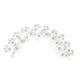 thumbnail image 3 of Nvzi Horquillas para el pelo de boda con flores para novias, peinetas con perlas de cristal, pinzas para el pelo, accesorios para el pelo de boda dorados, joyas, color blanco, 3 of 4