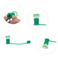 thumbnail image 3 of Unique Bargains 4 Pcs Gemstone Straw Cover Cap for Office Green Silicone, 3 of 5