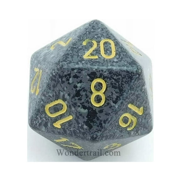 Urban Camo Speckled Die with Yellow Numbers D20 34mm (1.34in) Pack of 1 Chessex
