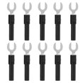 thumbnail image 3 of U Type Electrical Crimp Terminals Electrical Y Type Spade Wire Connector Banana Plug Adapter 10pcs Fork Spade Wire Connectors Brass Material 6mm/0.2in Y Type 4mm/0.2in Hole Banana, 3 of 8