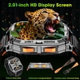 thumbnail image 3 of Reloj inteligente Hwagol 2.01 HD Military con batería de 1000 mAh para Android/iPhone, 3 of 9