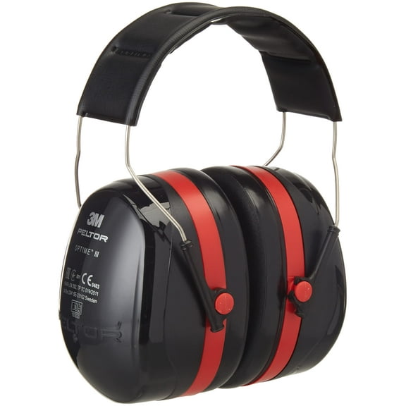 3M Peltor Optime III Ear Defenders Adults  Protective Earmuffs with Headband, Hearing Protecti