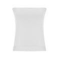 thumbnail image 3 of Felirenzacia Tube Tops for Women Going Out Strapless Crop Tops Sleeveless Bandeau Summer Y2k Cute Clothes,White,S, 3 of 7