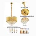 thumbnail image 6 of Fichiouy Modern K9 Crystal LED Ceiling Light 4 Layer Pendant Lamp Chandelier Fixture Gold, 6 of 10