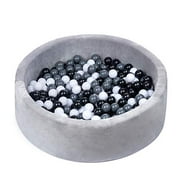 Ball Pit Gray with 200 Balls | Modern Ball Pit | Stylish Ball Pit | Foam Ball Bit | Extra Soft for Children and Toddlers | Makes a Great Gift (Ball Pit w| 200 Balls)