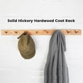 thumbnail image 6 of CONSDAN Coat Rack Wall Mount, USA Grown Hickory Coat Hooks with 8 Hooks, Wooden Coat Hanger Wall Mount for Hanging Coats, Jacket, Clothes, Hat, Natural Hickory, 6 of 6