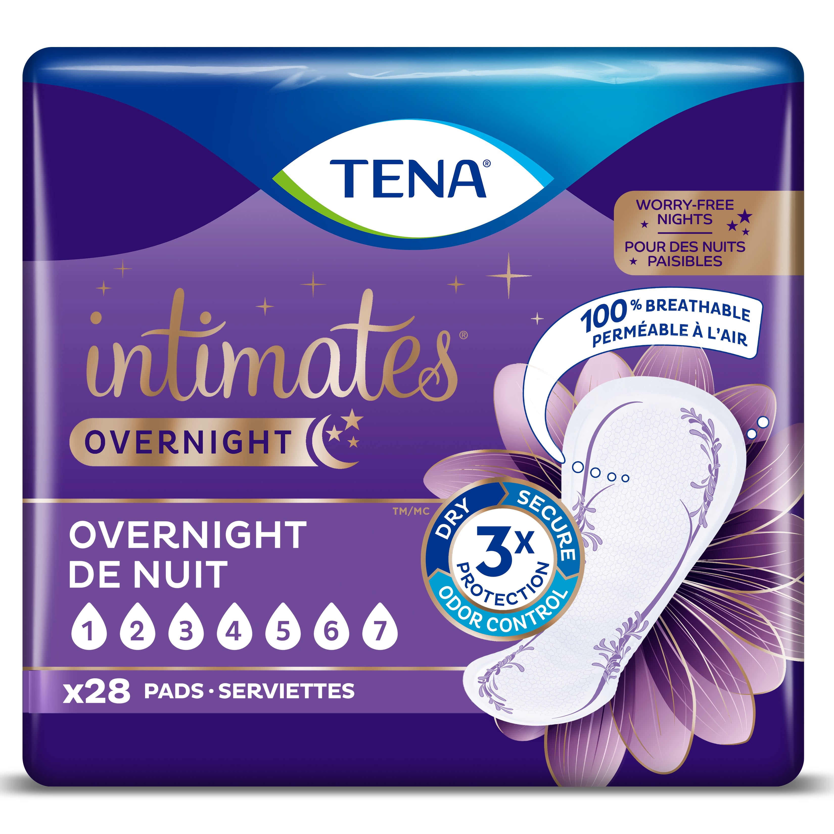 Tena Intimates Overnight Pad, 28 Count - Walmart.com - Walmart.com
