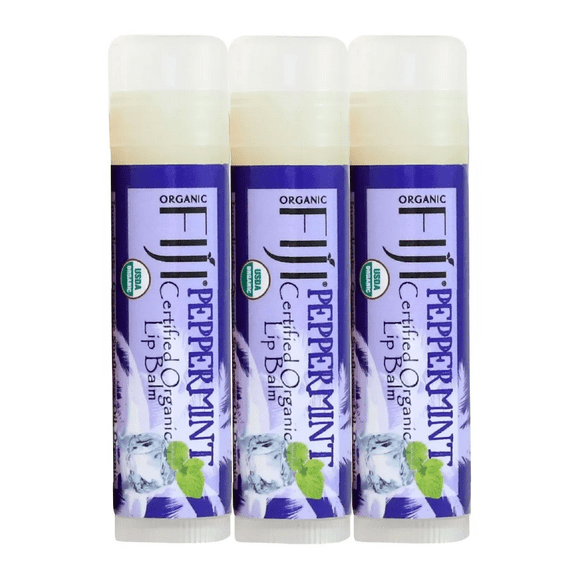 Organic Fiji Certified Organic Lip Balm - Peppermint 0.15 oz Balm