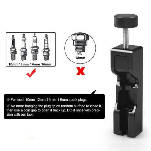 Universal Spark Plug Gap Tool Black for Most 10mm 12mm 14mm 16mm Spark Plugs