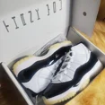 thumbnail image 1 of A i r-Jor-dan 11 'DMP Gratitude' Black White Sneakers, Size 8 BNIB CT8012-170, 1 of 6