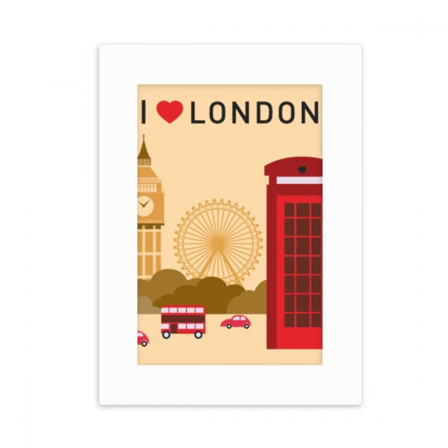 I Love London UK Post Office Flag Mark Desktop Photo Frame Picture Display Decoration Art Painting