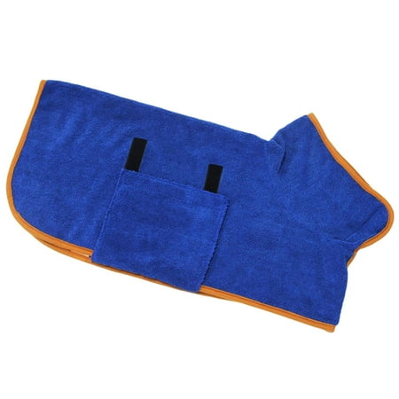 Dog Bathrobe Towel, Absorbent Fleece Pet Bathrobe Towel Quick Drying Dog Towels Dog ROBE for Bath Swim Beach Trips ,