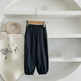 thumbnail image 3 of Fesfesfes Toddler Lantern Pants Little Kids Summer Pants Boys And Girls Casual Solid Color Pants Elastic Waist Leisure Pants, 3 of 4