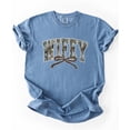 thumbnail image 7 of Wifey Camo Varsity Letter T-Shirt for Women - Coquette Bow Graphic Tee - Camouflage Wife Shirt Blue Jean Shirt Adult Medium, 7 of 7