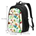 thumbnail image 5 of Vsdgher Floral Vintage Print Travel Laptop Backpack, Laptops Backpack with USB Charging Port, Water Resistant Computer Bag Gift for Men & Women, 5 of 7