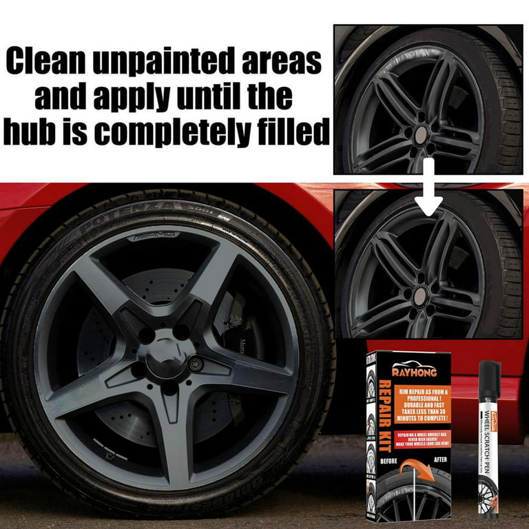 Viugreum Wheel Scratch Repair Kit | Wheel Touch Up Kit | Car Rim Scratch Repair Kit, Universal Color for Rims, Quick and Easy Fix for Auto Vehicle Car