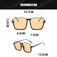 thumbnail image 2 of Gafas retro de media montura, gafas de sol de tendencia de moda personalizadas, fabricadas en metal, 2 of 5