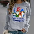thumbnail image 1 of Hauts de Noël en Solde T-Shirt à Col Rond Imprimé de Noël pour Femmes Manches Longues Blouse Décontractée Gris m, 1 of 1