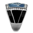 thumbnail image 4 of Luxe Jewelry Designs Men's High Polished Stainless Steel Masonic Ring with Top Grade Crystal - Size, 4 of 4