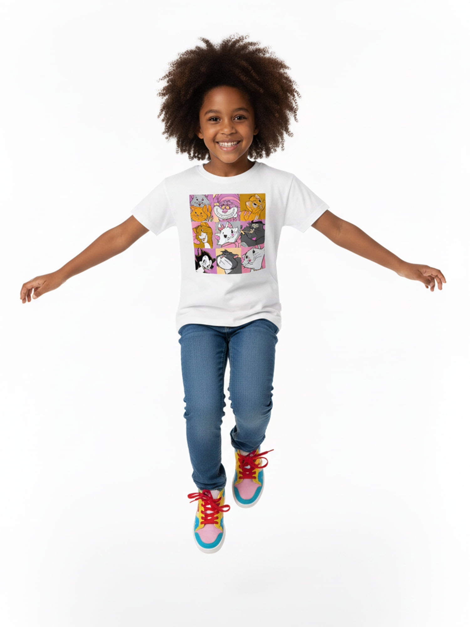 Disney Cats Girls Short Sleeve Graphic T-Shirt, Sizes 4-16