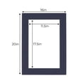 thumbnail image 3 of Navy Blue Acid Free 16x20 Picture Frame Mats with White Core Bevel Cut for 12x18 Pictures - Fits, 3 of 4