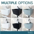 thumbnail image 6 of Tehila Wall Mounted Gray Utility Sink with Stainless Finish Pull-out Faucet, 6 of 9