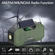 thumbnail image 1 of Radio de emergencia verde, manivela Solar de 5000mah, Radio portátil Am/fm/noaa Sos con linterna y lámpara de lectura, cargador de teléfono móvil, 1 of 5