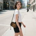 thumbnail image 5 of FORMRS Mini Crossbody Bag for Women Adjustable Shoulder Rope Travel Casual Phone Purse, Wood Grain, 5 of 7