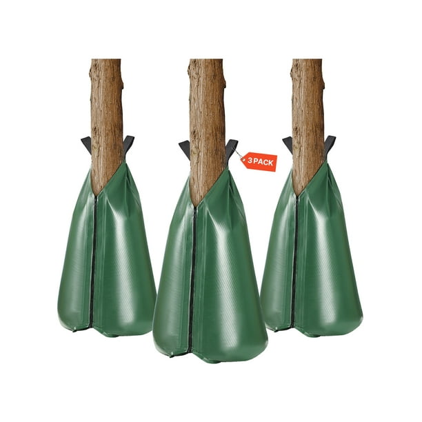 VEVOR 3 PCS Bolsa de Riego de 75,7 L para Árboles Nuevos, Bolsas de Riego por Goteo para Árboles Rellenables de Liberación Lenta de 5 a 9 Horas con Cremallera para Apuntar a las Raíces Profundas
